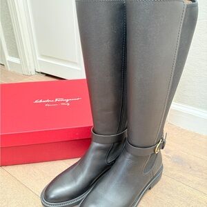 Salvatore Ferragamo Riding Leather Boots